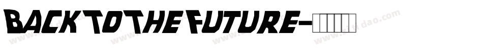 Back To The Future字体转换